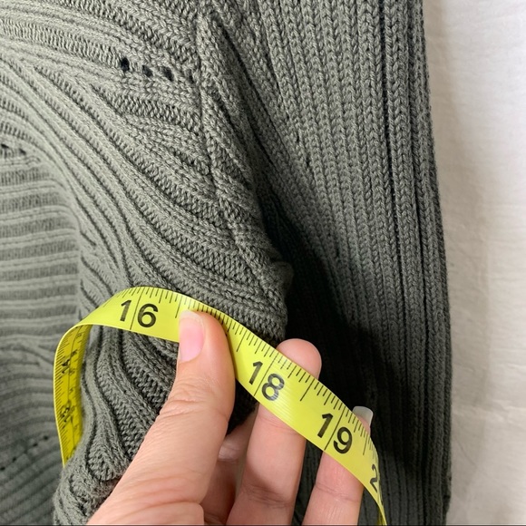 David Brooks Green Woven Cable Knit Sweater - Picture 11 of 11